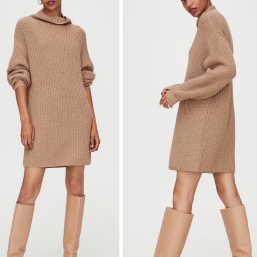 Aritzia Wilfred merino wool sweater dress
